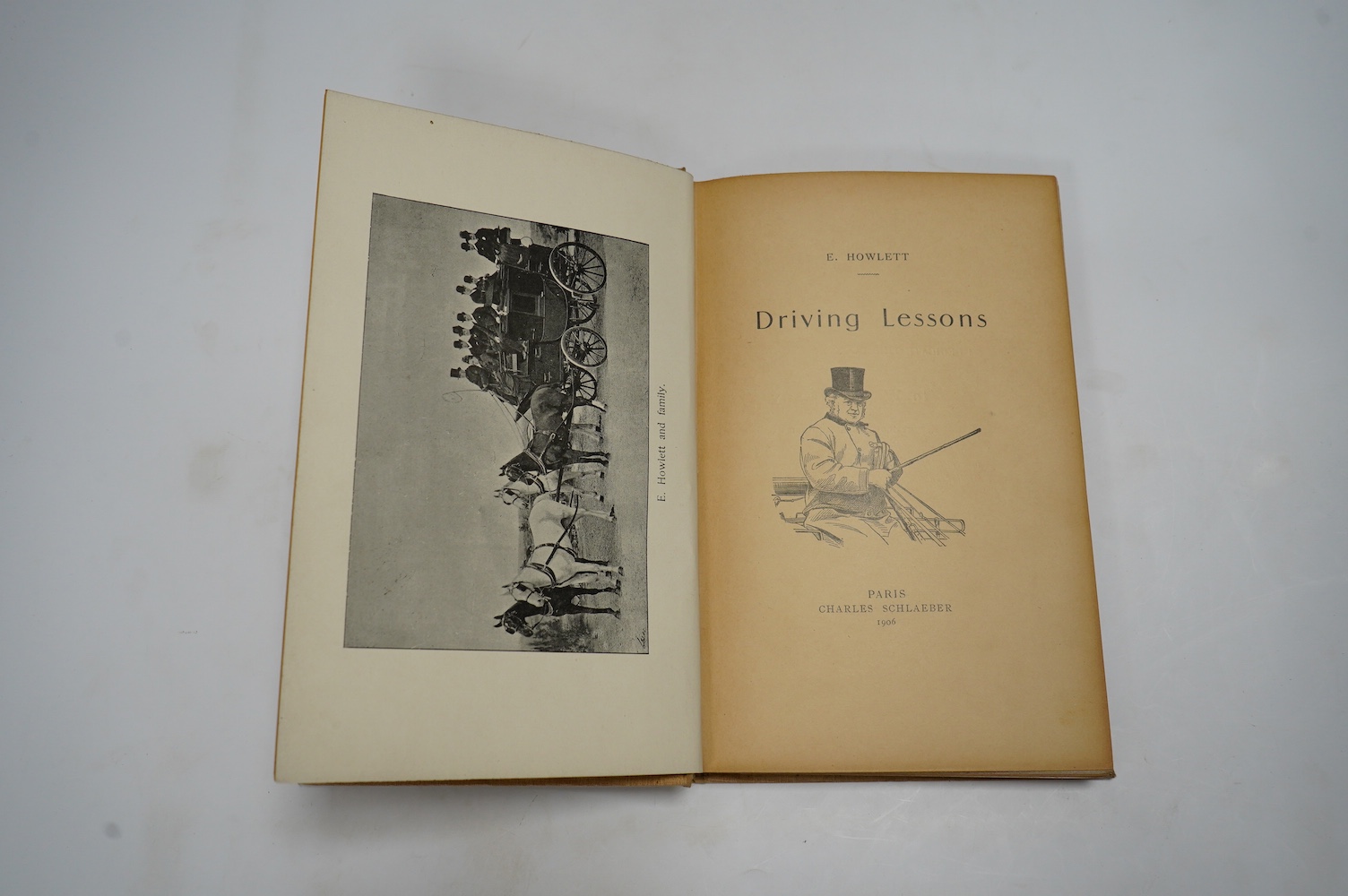 Howlett, Edwin - Driving Lessons. 2nd edition. 18 photo. plates and num. text illus. (2 full page); original coloured pictorial cloth. Paris, 1906: Birch Reynardson, C.T.S. - 'Down the Road' new edition. colour lithograp